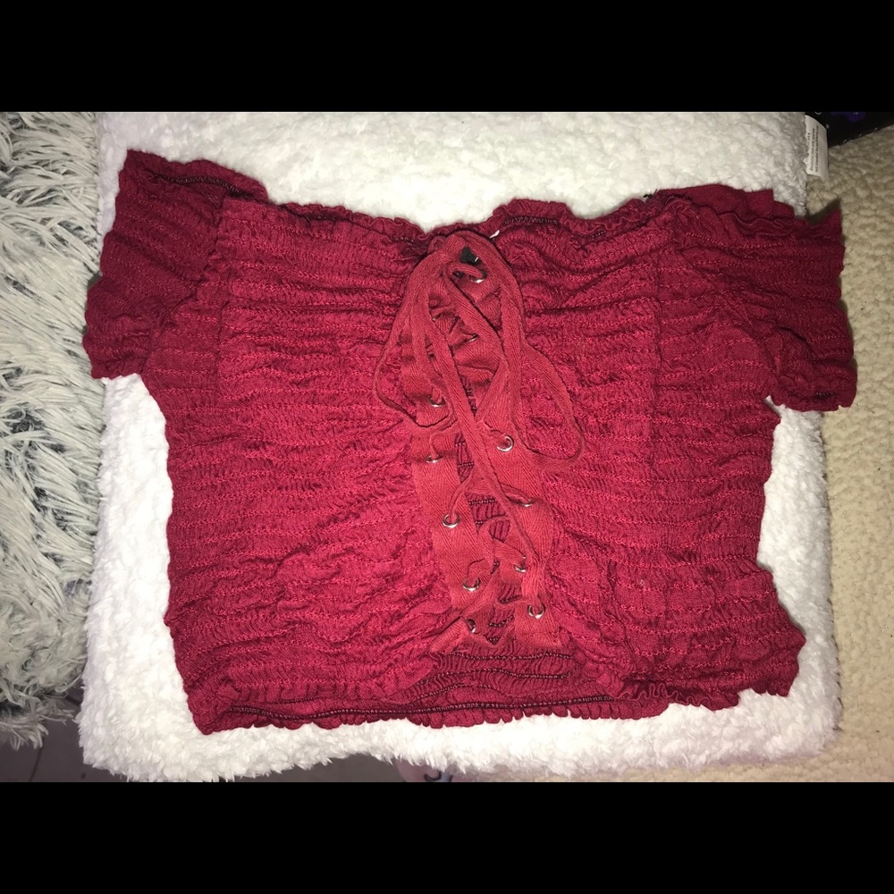Windsor maroon crop top